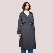 Load image into Gallery viewer, Akira Trench Coat - Navy