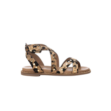 Load image into Gallery viewer, Leather Stud Detail Sandal - Leopard