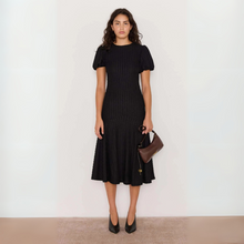 Load image into Gallery viewer, Anais Drop Waist Midi Dress - Black
