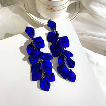 Load image into Gallery viewer, Metallic Electric Blue Drop - Earrings
