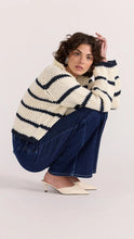 Load image into Gallery viewer, Frankie Stripe Jumper - Cream/Navy
