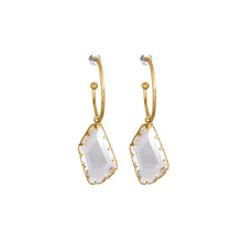 Load image into Gallery viewer, Clear Drop Earrings  - Gold

