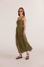 Load image into Gallery viewer, Amara Tiered Midi Dress - Khaki
