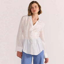 Load image into Gallery viewer, Amara Pintuck Shirt - White
