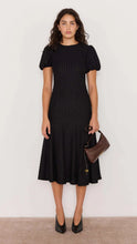 Load image into Gallery viewer, Anais Drop Waist Midi Dress - Black

