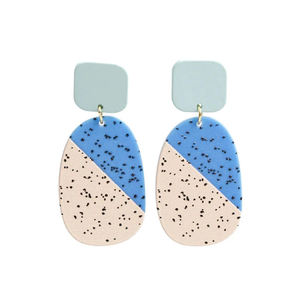 Caz Blue Speckle Earrings