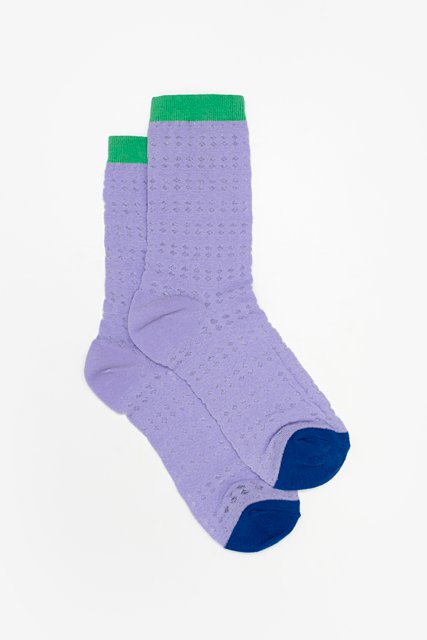 Lilac & Green Netting Sock