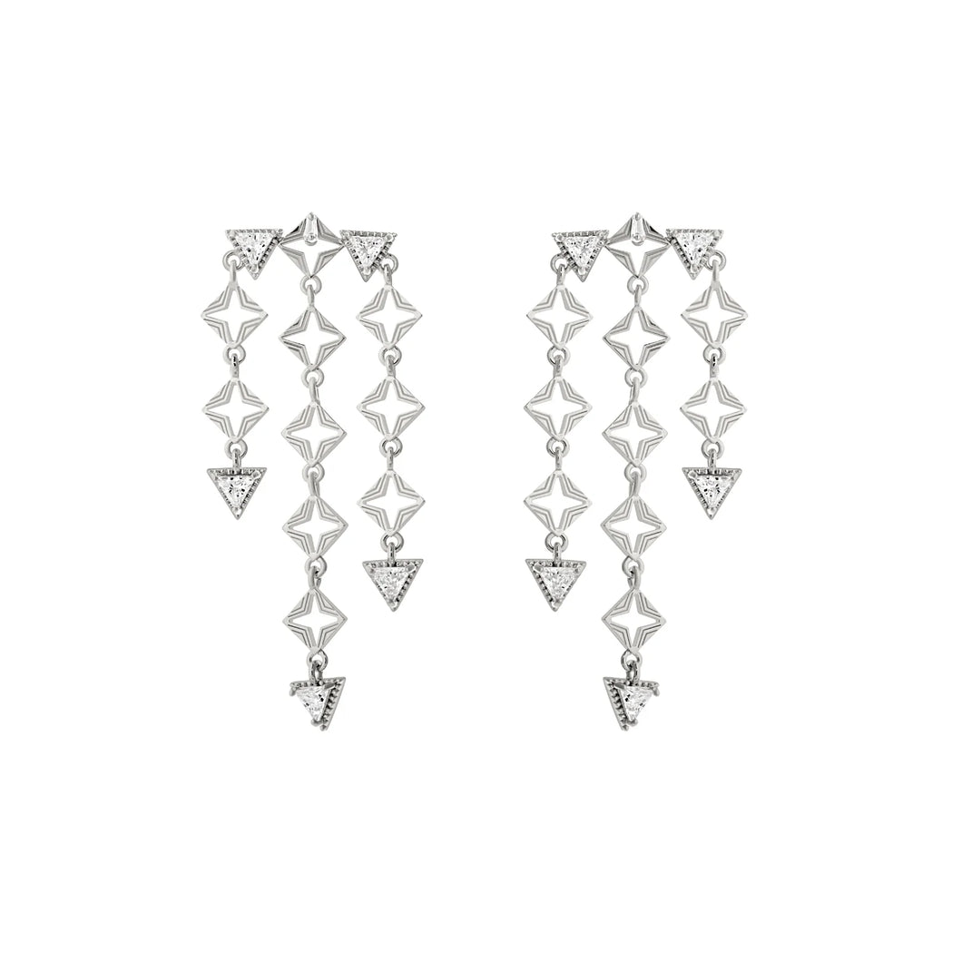 Byzantine Romance Earrings - Platinum
