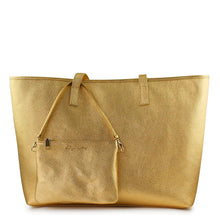 Load image into Gallery viewer, Loulou Zip Tote - Gold Pebble
