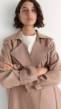 Load image into Gallery viewer, Olea Crop Tie Waist Coat - Mocha
