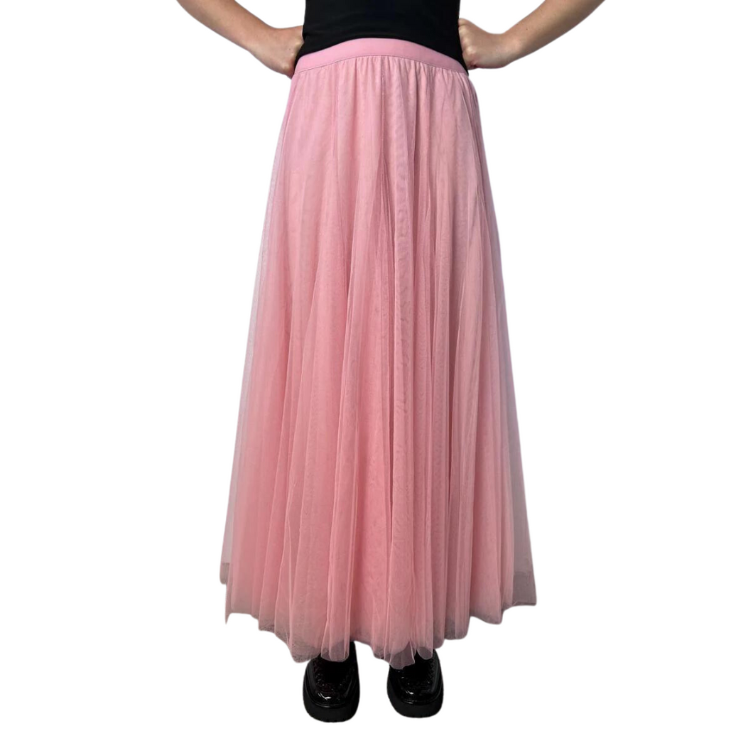 Swan Lake Tulle Skirt Long Length - Dior Pink