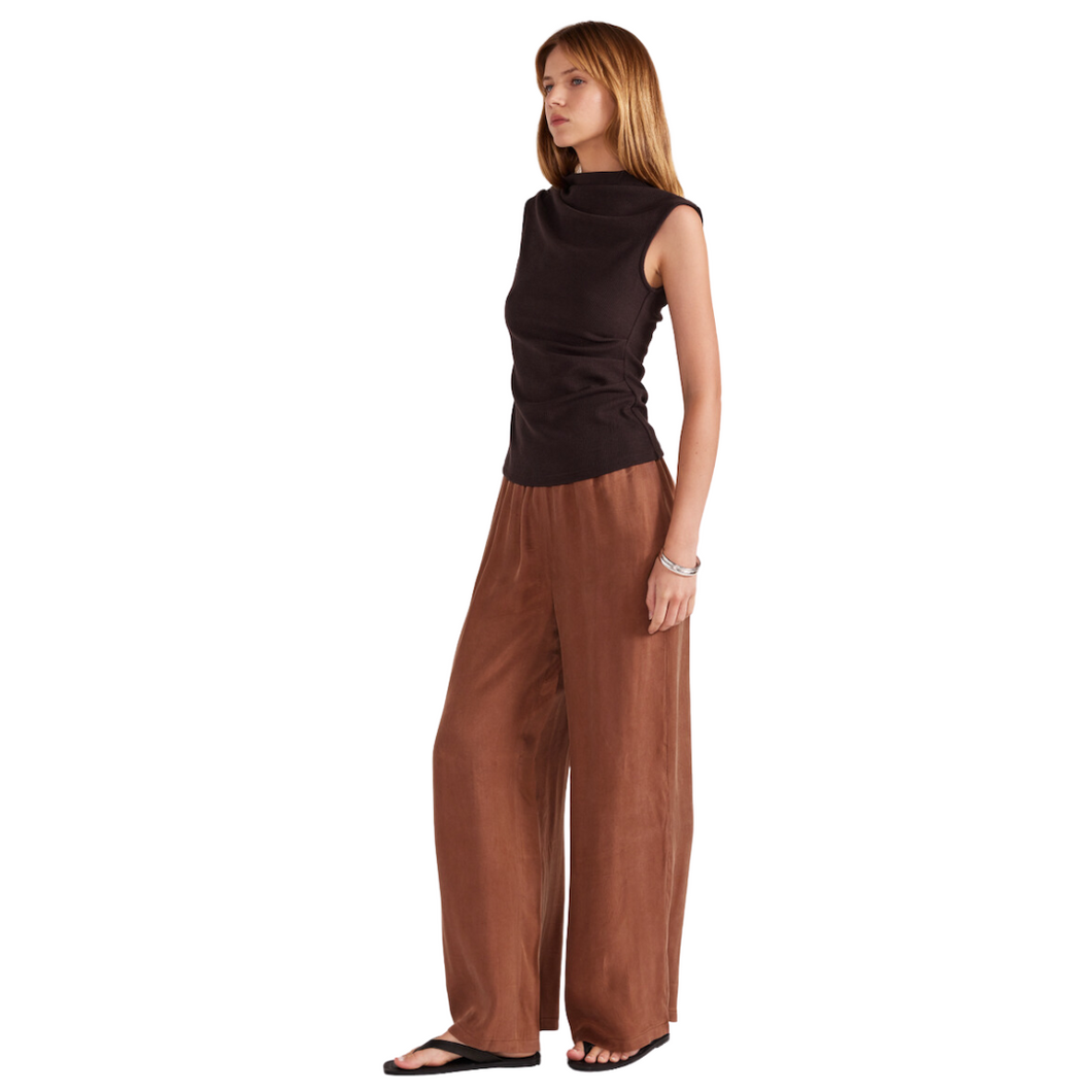 Finn Cupro Relaxed Pants - Mocha