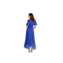 Load image into Gallery viewer, Lily Hanky Midi Dress - Sapphire
