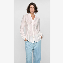 Load image into Gallery viewer, Amara Pintuck Shirt - White
