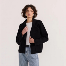 Load image into Gallery viewer, Aiden Crop Coatigan - Black

