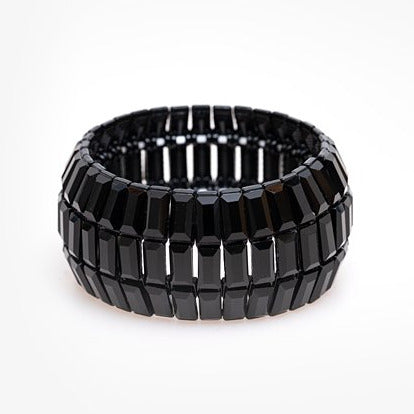 Rhinestone Stretch Bracelet - Black