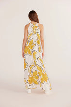 Load image into Gallery viewer, Zuri Halter Neck Maxi - White/Palm
