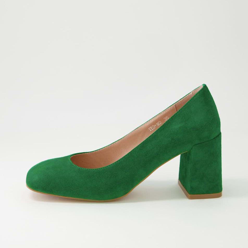 Ted - Bright Green Suede
