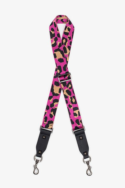 Bag Strap - Narrow Leopard Pink